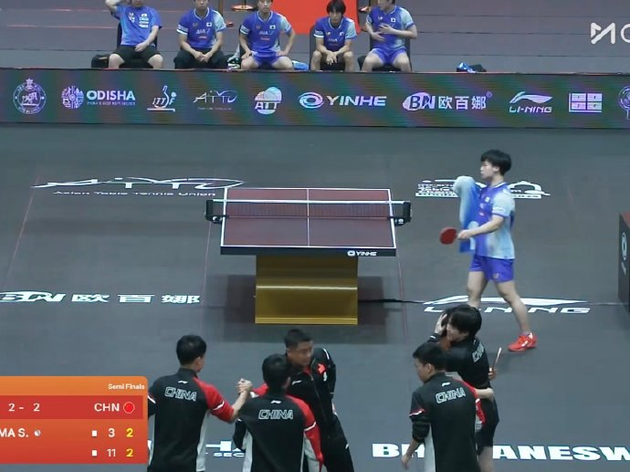 中国队鏖战日本队,马琳状态火热 中国队鏖战日本队,马琳状态火热